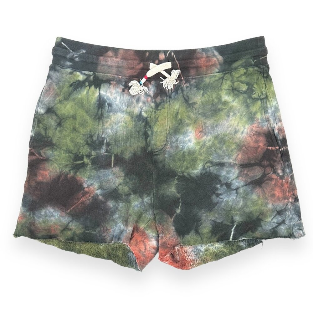 Sol Angeles Tie-Dye Athletic Shorts - Green, Black, Red